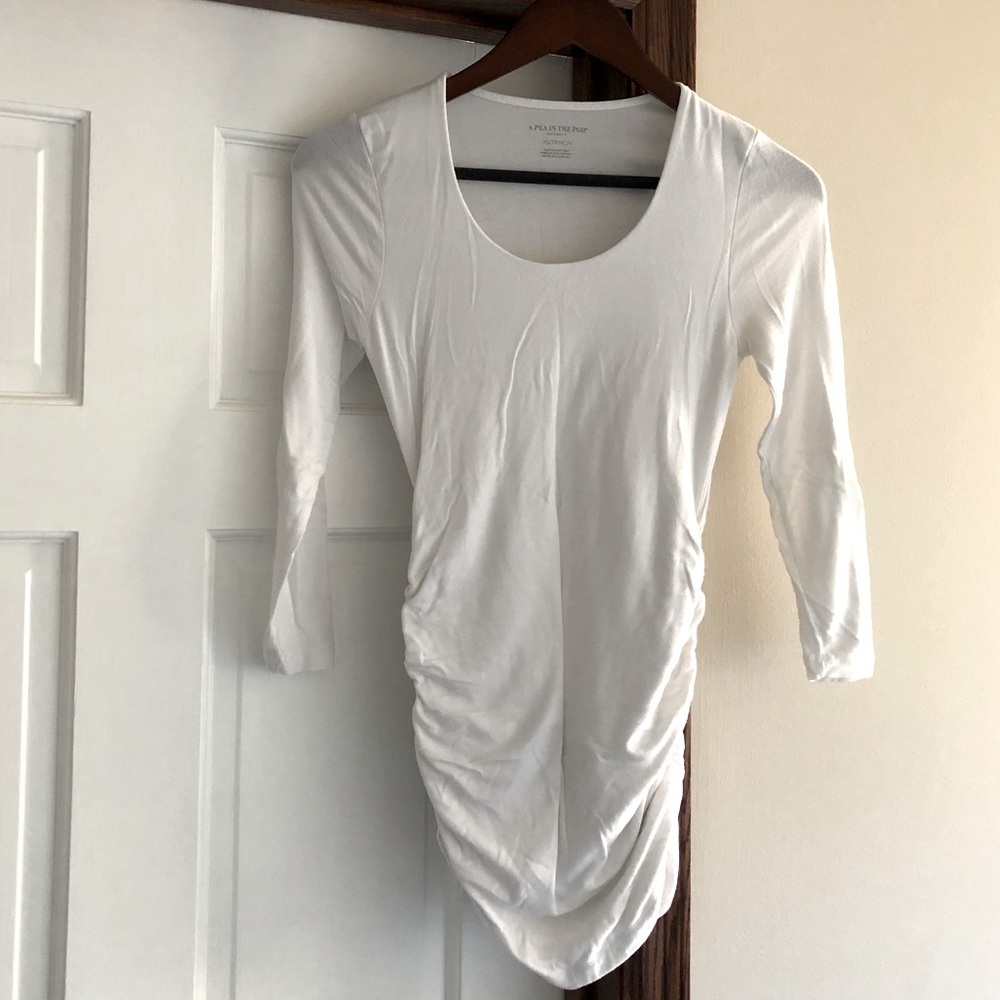 White maternity top